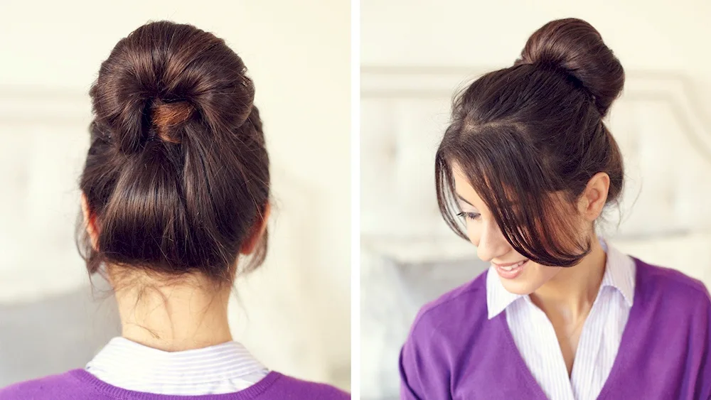 Bun on the back of the head