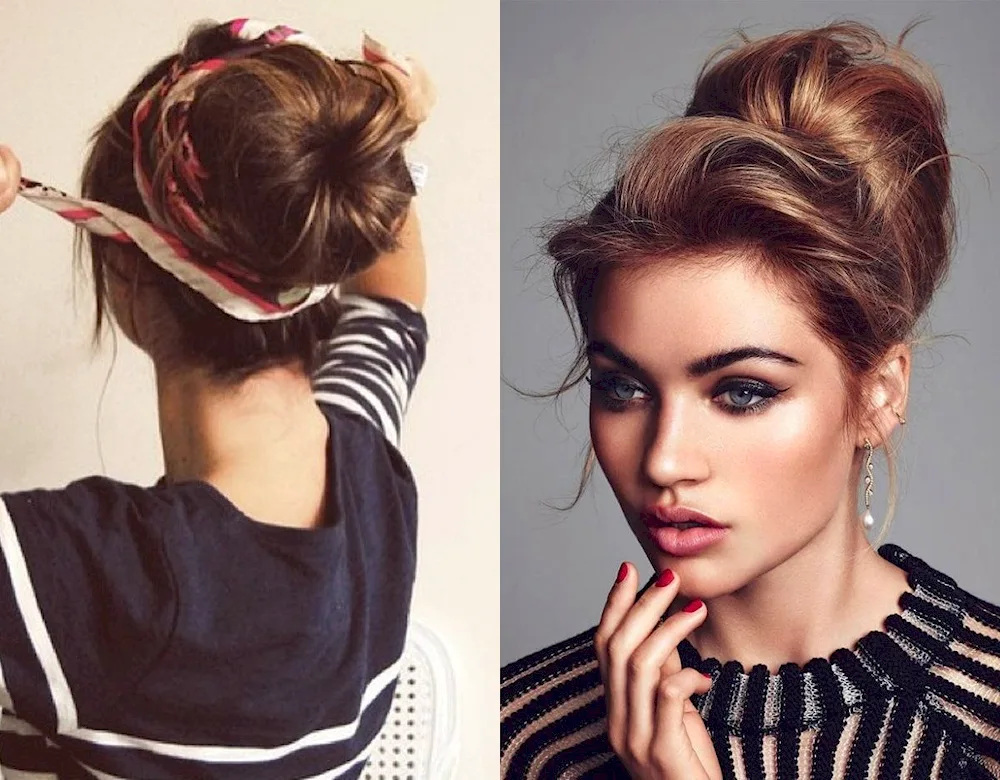 Bun hairstyle