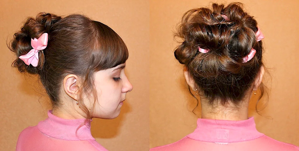 Girl bun hairstyle for girl