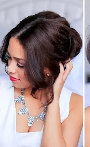 Bun hairstyle for medium hair