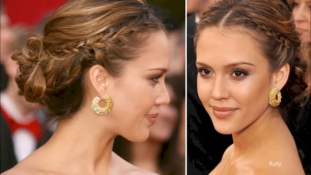 Bun hairstyles with braids