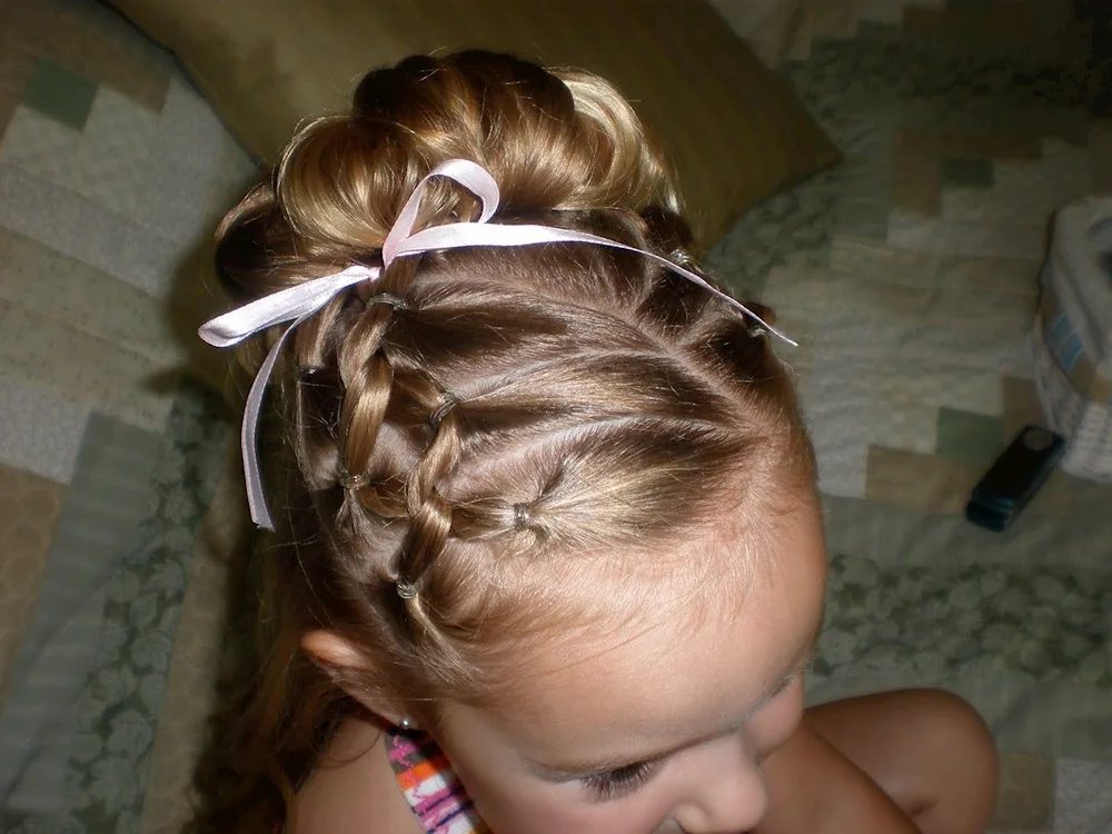 Children's hairstyle for matinee