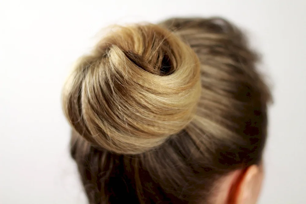 Beautiful bun on the head
