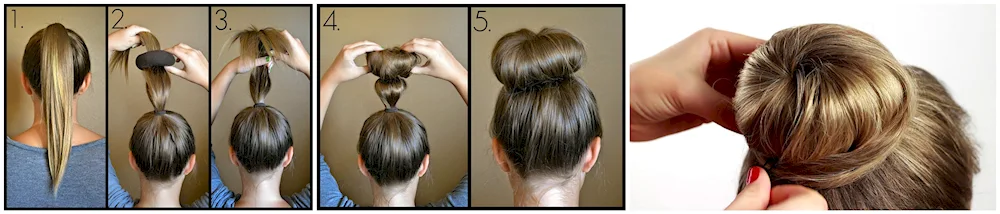 Bouffle bun hairstyle