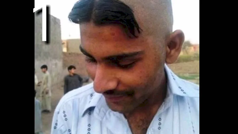 Men's bang hairstyle