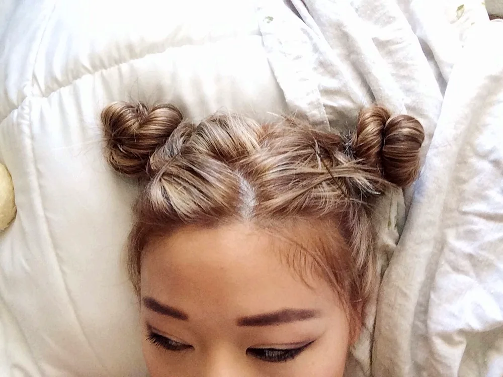 Hairstyle with two buns