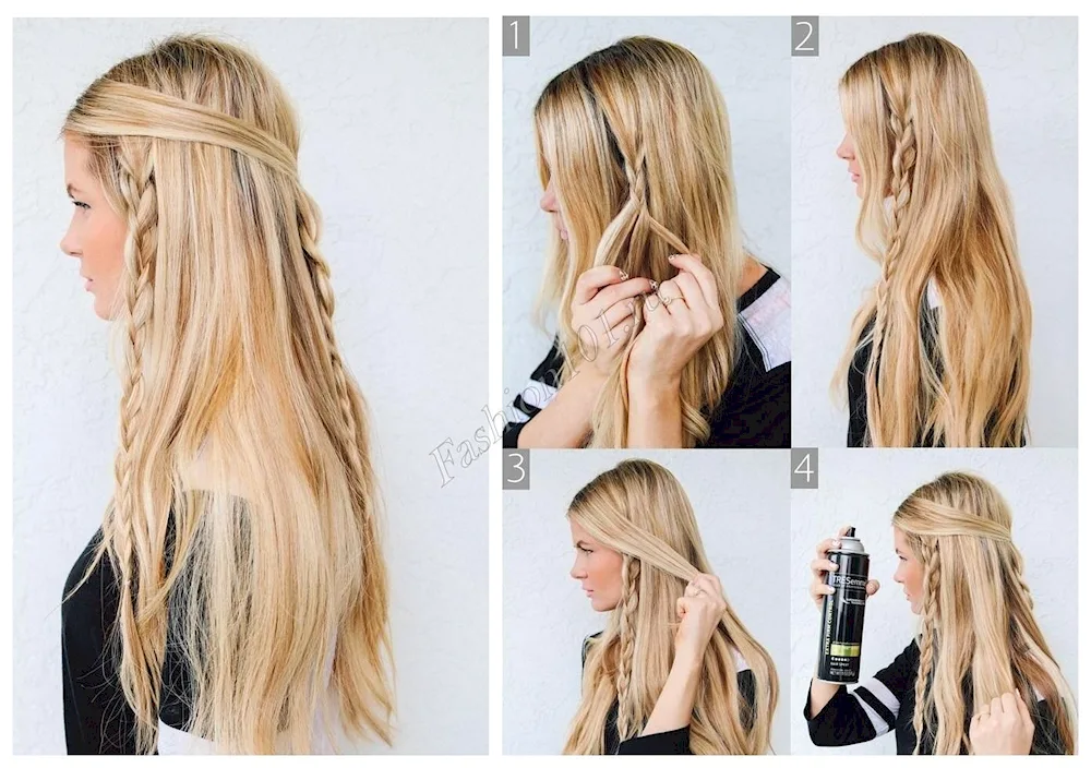 Braid around the head Sienna Miller