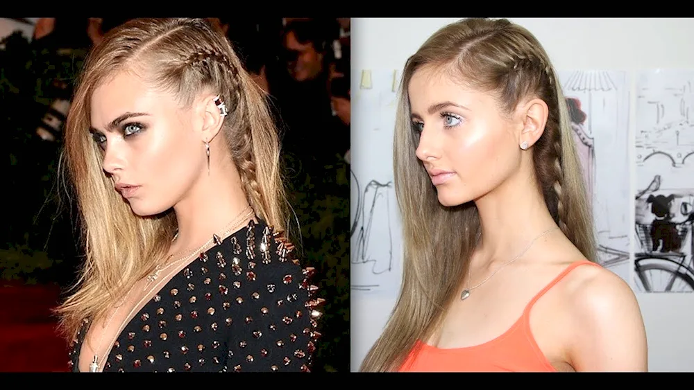 Side braids hairstyle