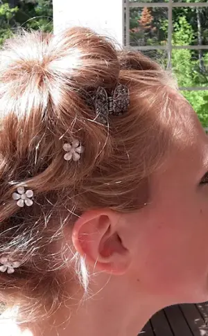 Crab hairstyle for girl