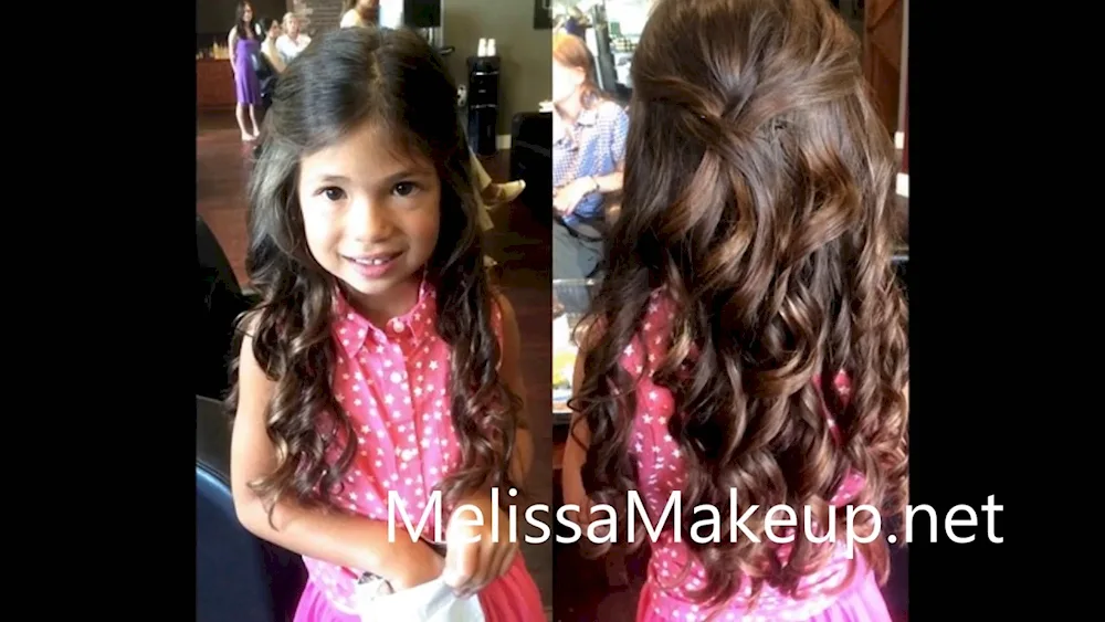 Hair with curls for girl