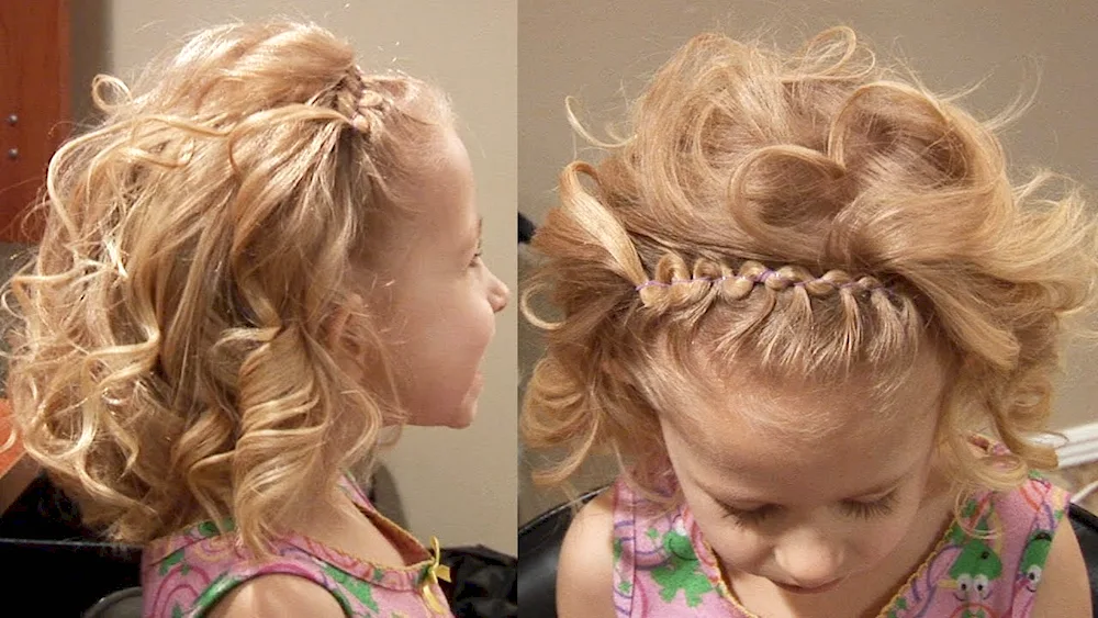 Girl hairstyle with curls for girl