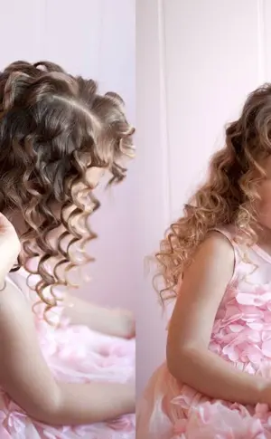 Hairstyle with curls for a girl