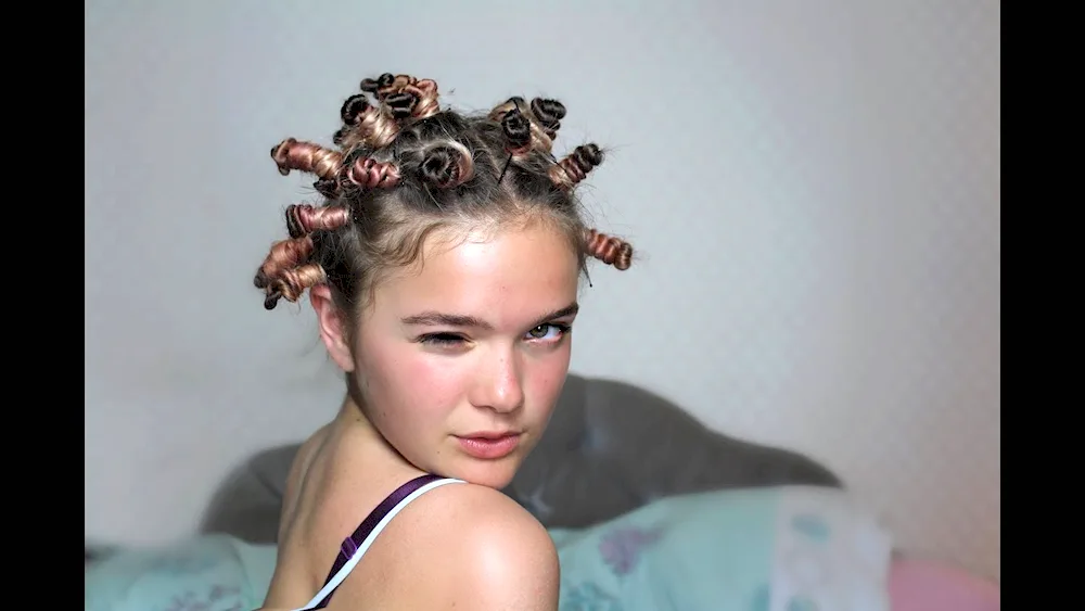 Bio curl hair with braids