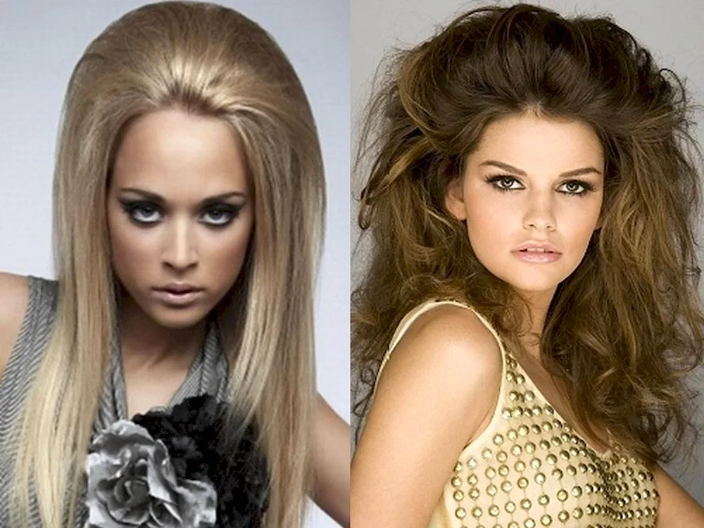 Hairstyle with slicked back comb