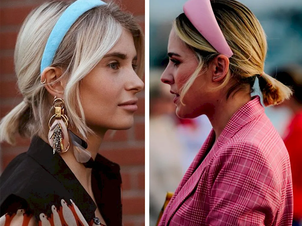 Hair with headband for short hair