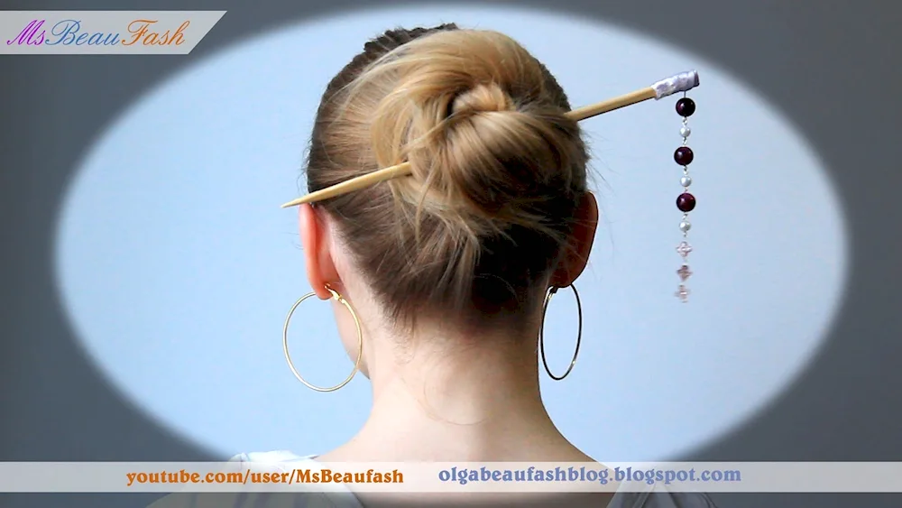 Japanese chopsticks hairstyle