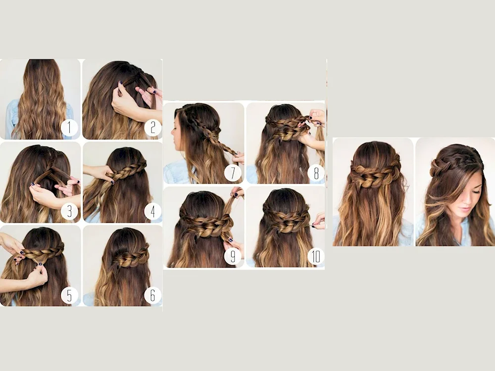 Braided hairstyles with loose hair