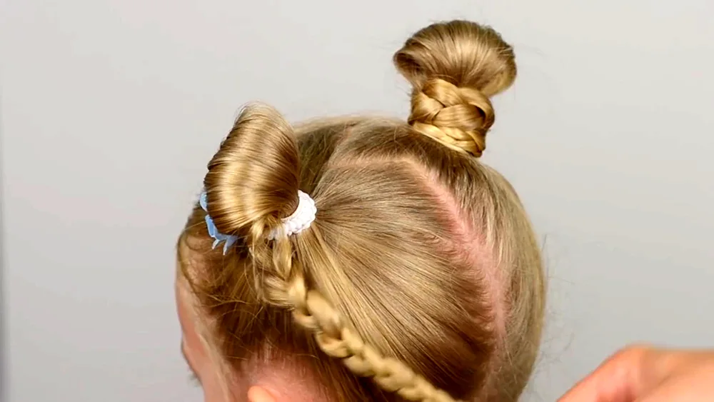Hair with horns for a girl
