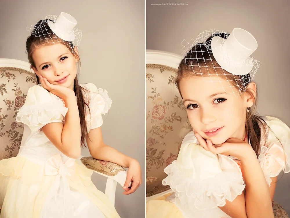 Hat hairstyle for a girl
