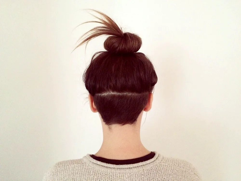 Hair with shaved forehead