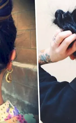Shaved nape hairstyle