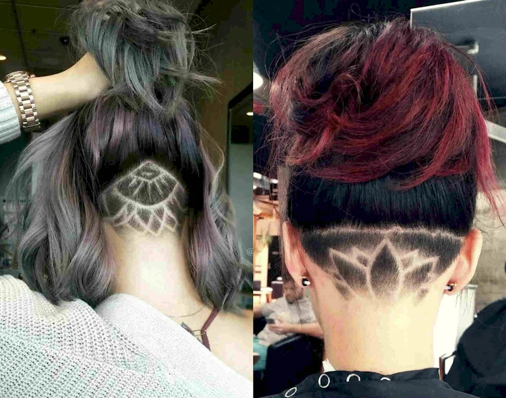 Shaved nape hairstyles
