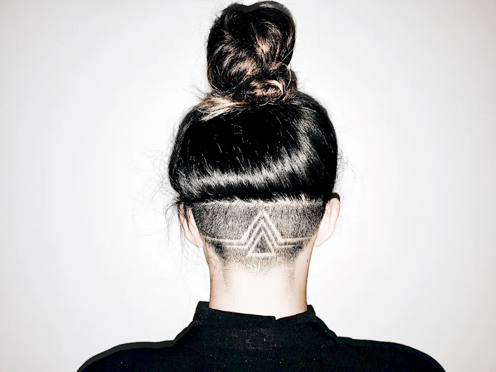 Hairstyle with shaved nape