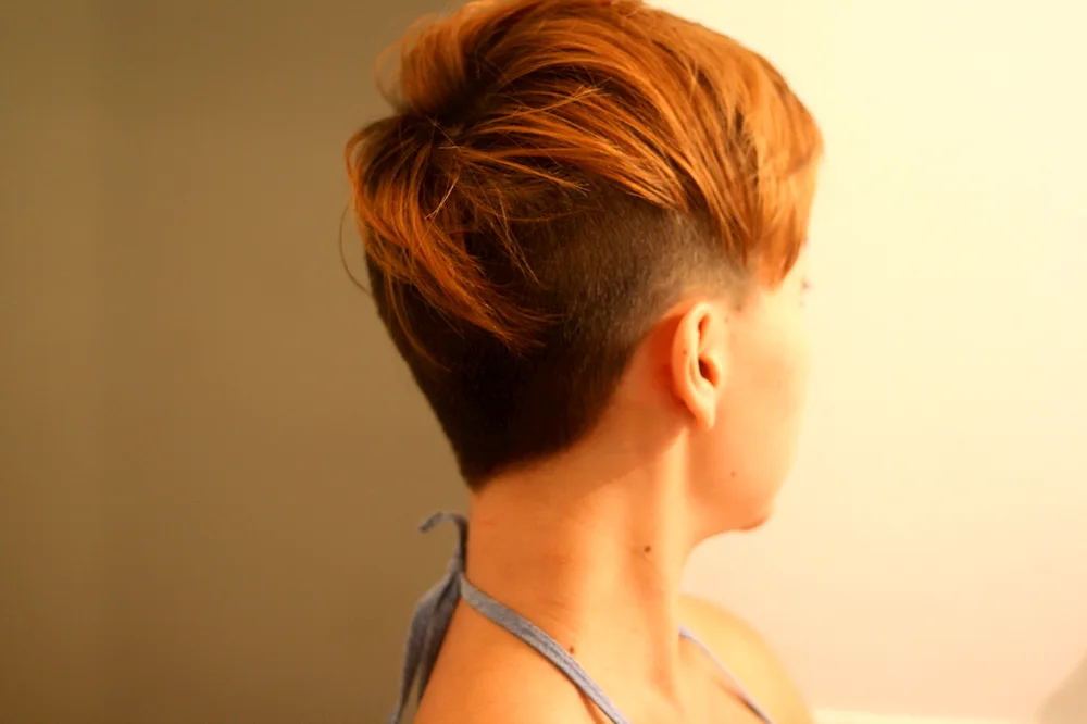 Bob haircut from behind