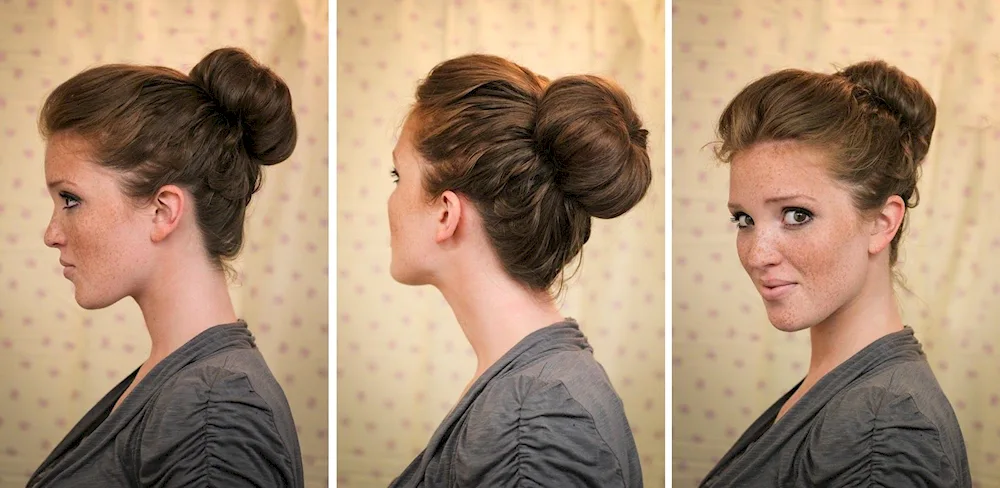 Bouffant bump hairstyle