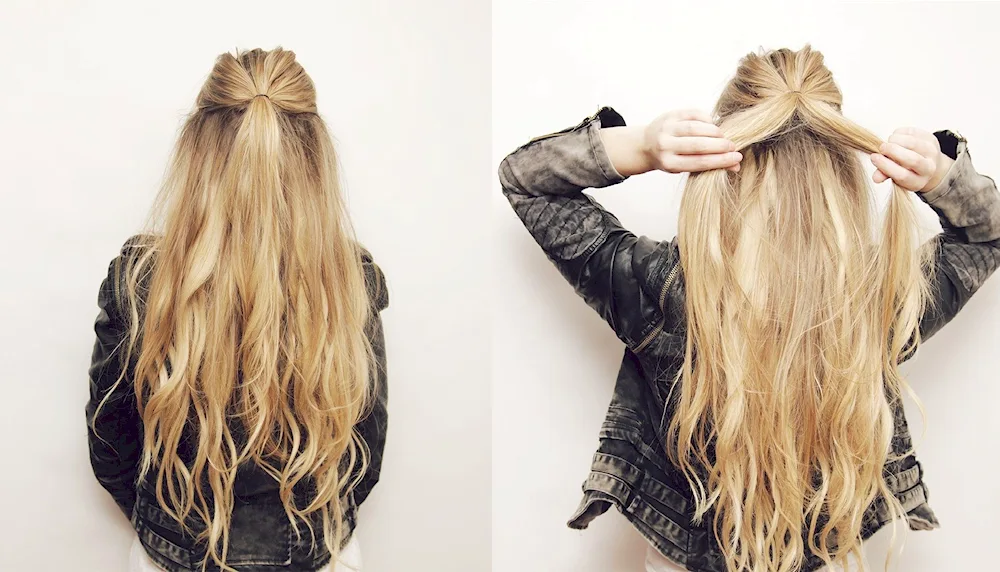 Ponytail and loose hair