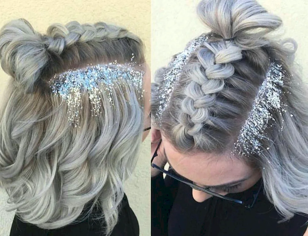 Rhinestone hairstyle
