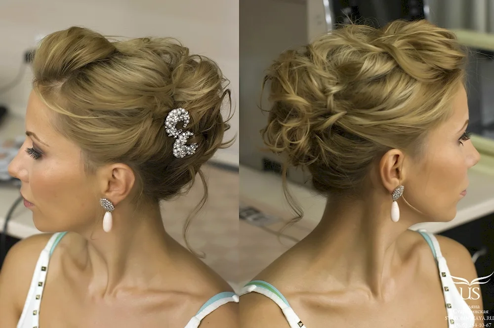 Gathered hair up