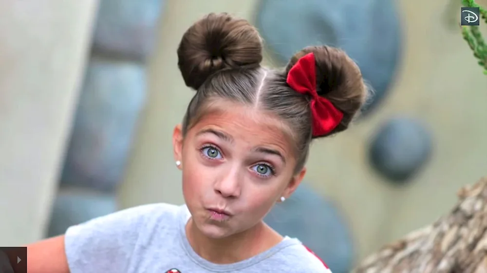 Hair with Mickey Mouse ears