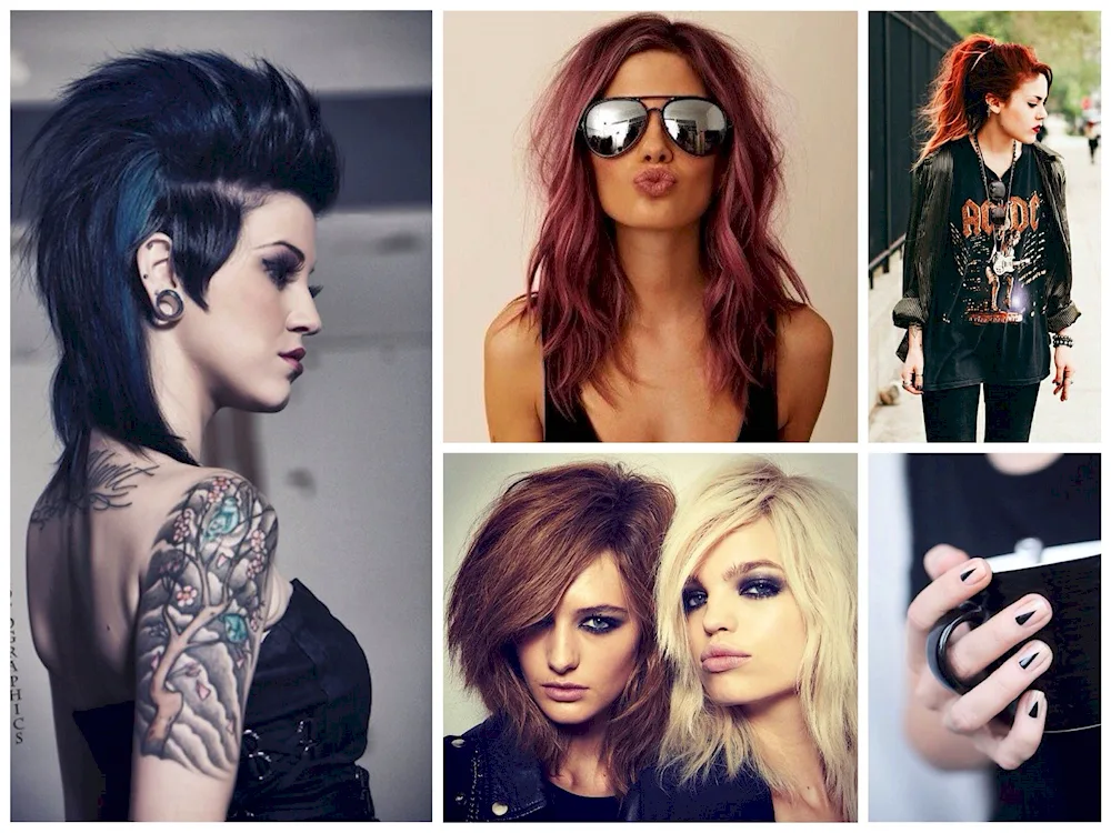 Grunge style hairstyle for women