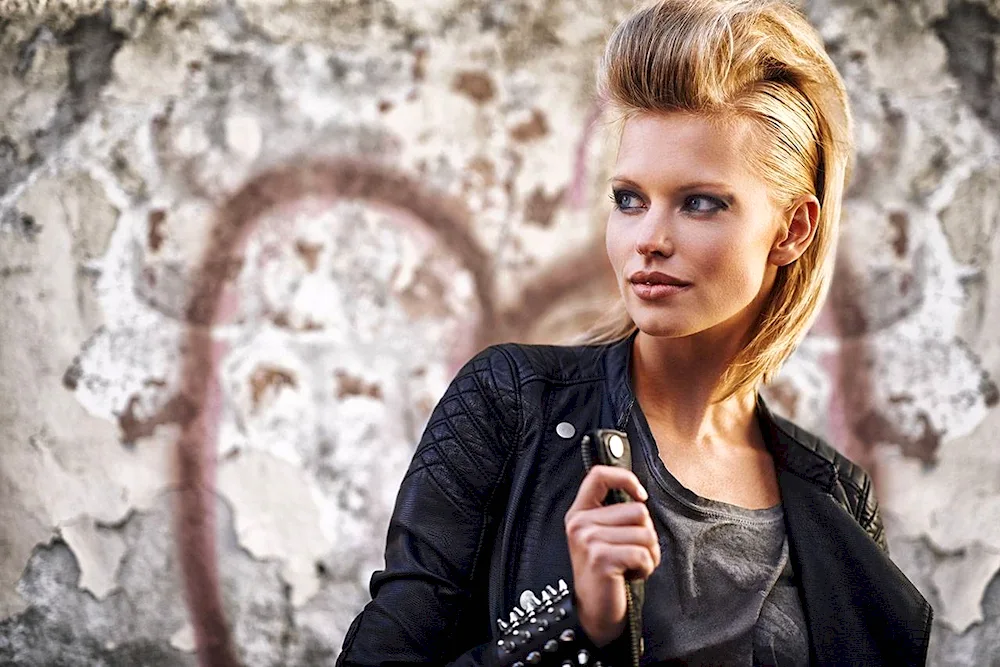 Rock style hairstyle