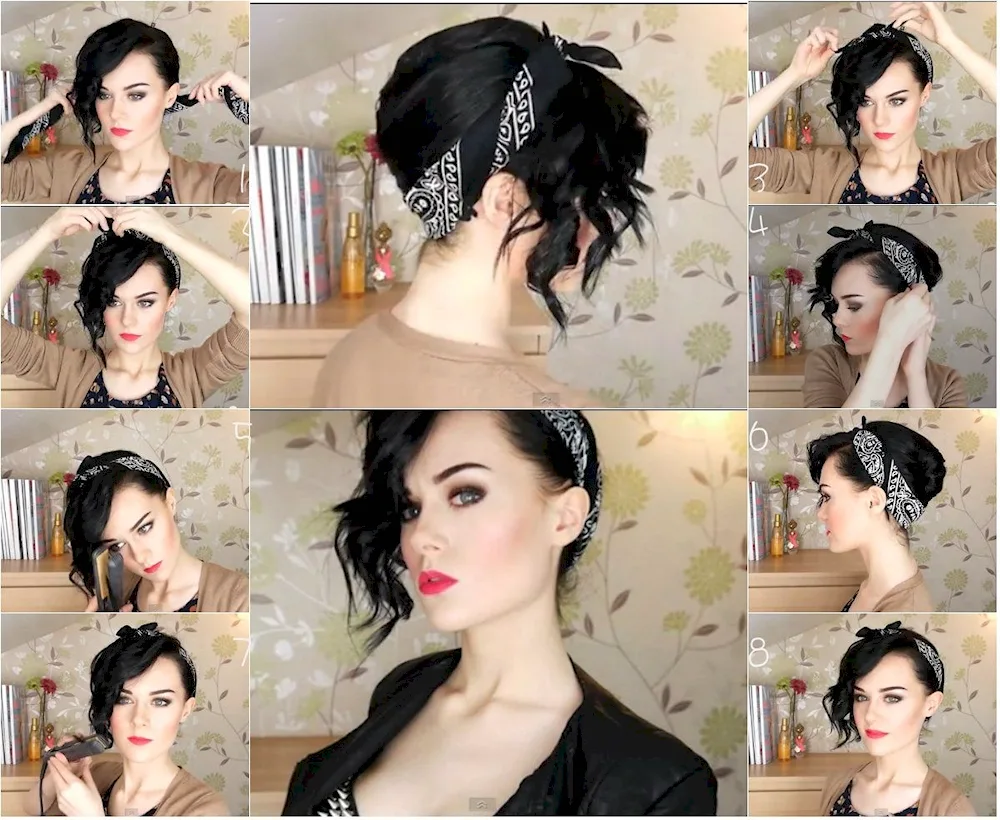 Rock style hairstyles on bob