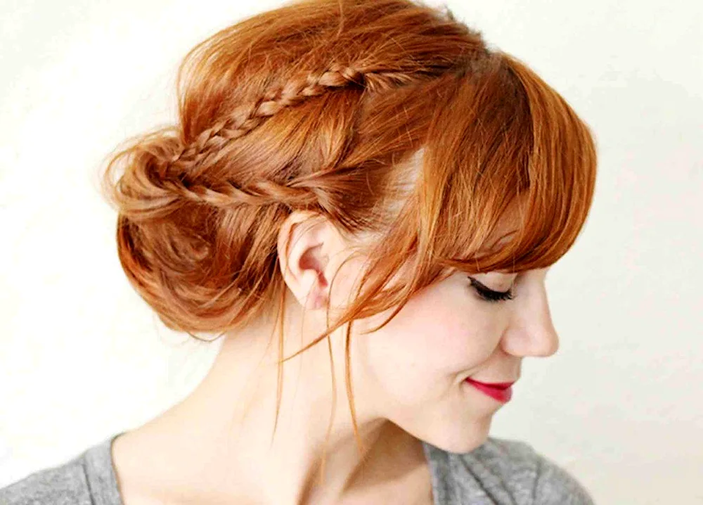 Bundle hairstyle on top