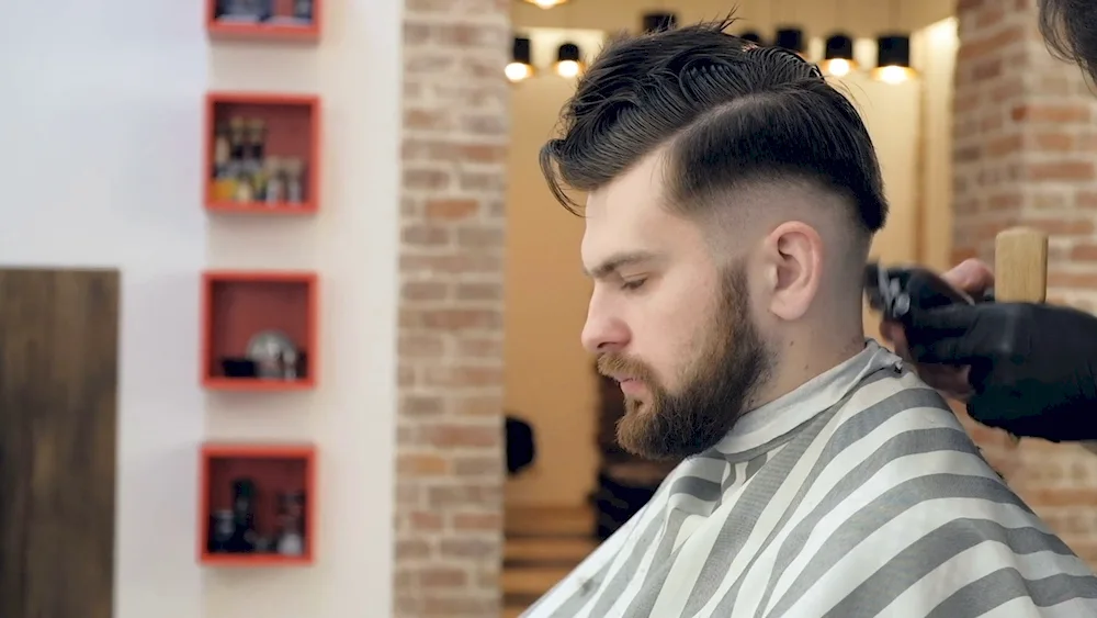 Men's barber haircuts