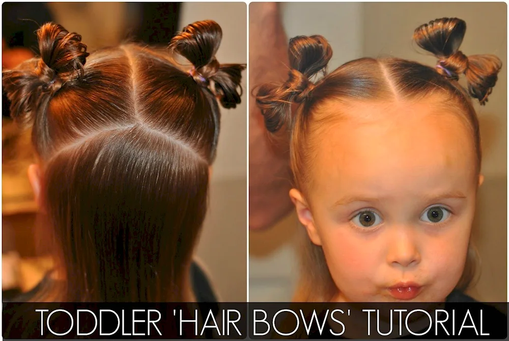 Bow hairstyle for girls step by step