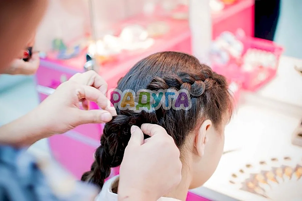 Braid headband hairstyle