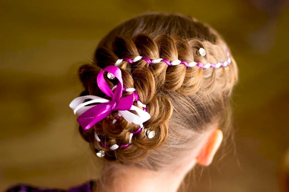 Braid with ribbon