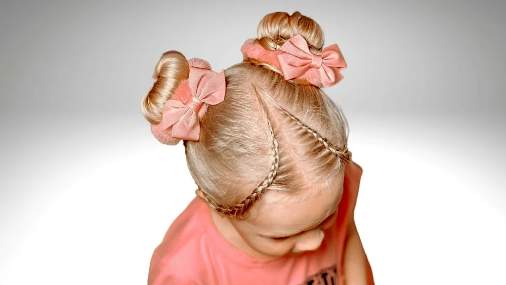 Bow hairstyle for long hair