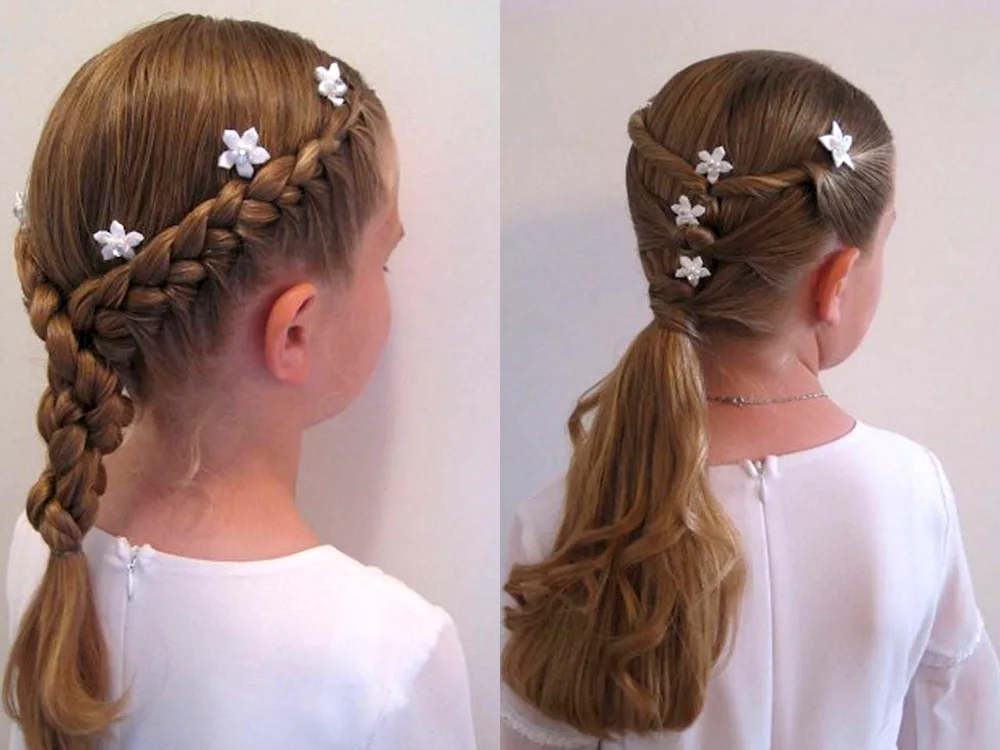 Girls matinee hairstyle for kindergarten