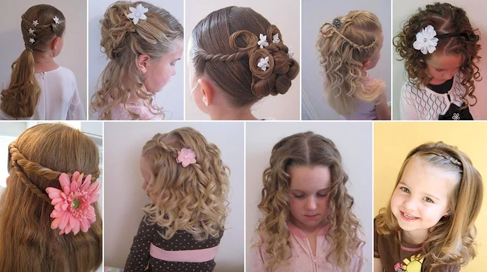 Girls’ hairstyles for prom. Kindergarten Prom