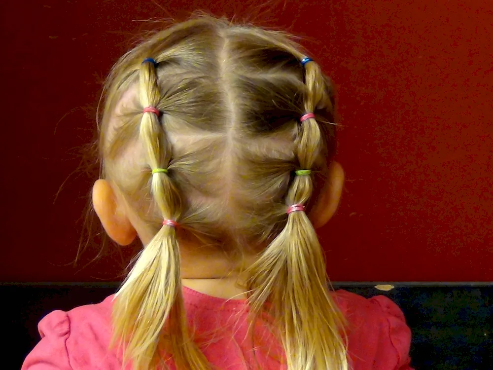 Girl hairstyles with rubber bands for girls