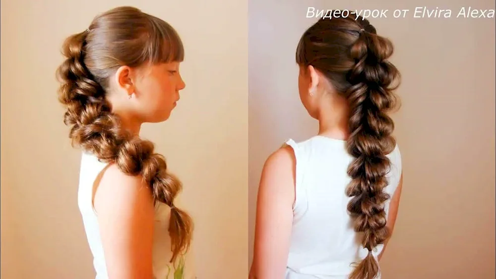 Light braids for long hair