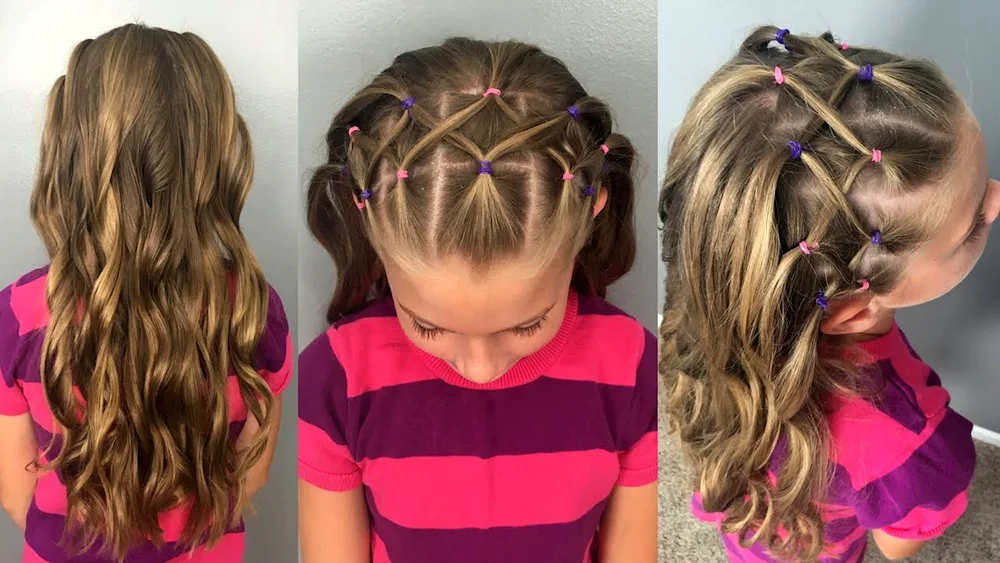 Girl hairstyles with rubber bands