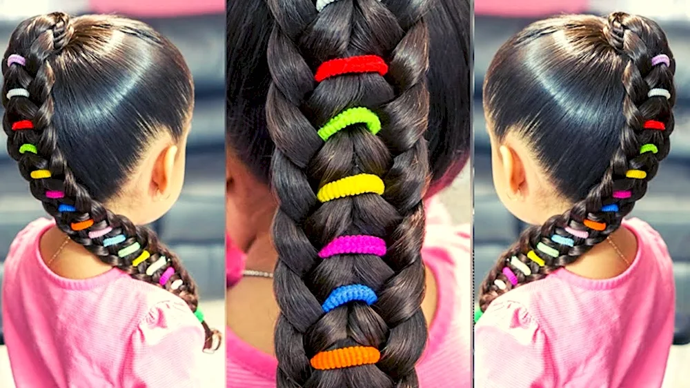 Girl hairstyles with rubber bands
