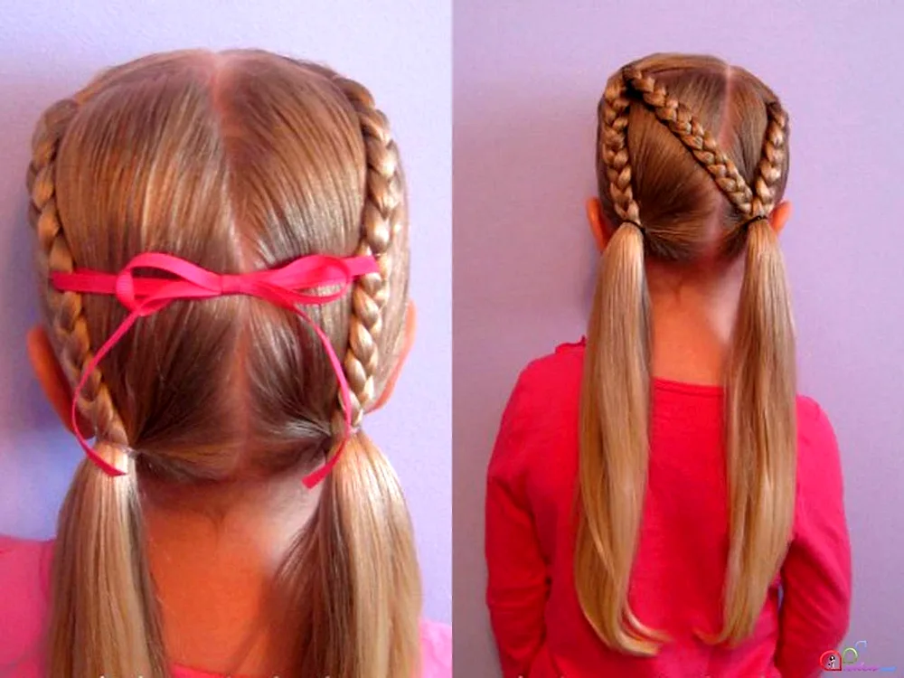 Girls‘ hairstyles for school