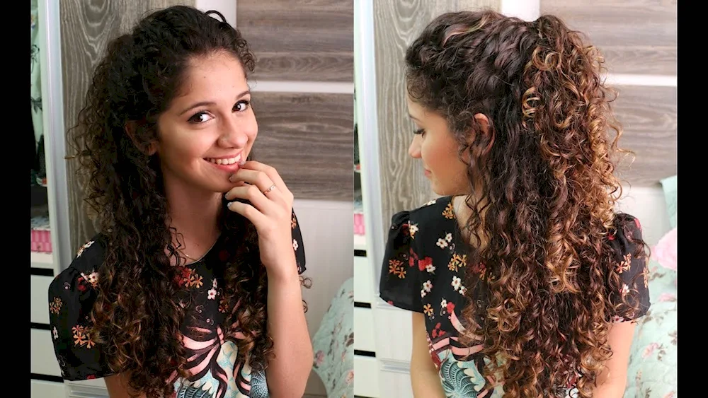 Curly hair hairstyles for school